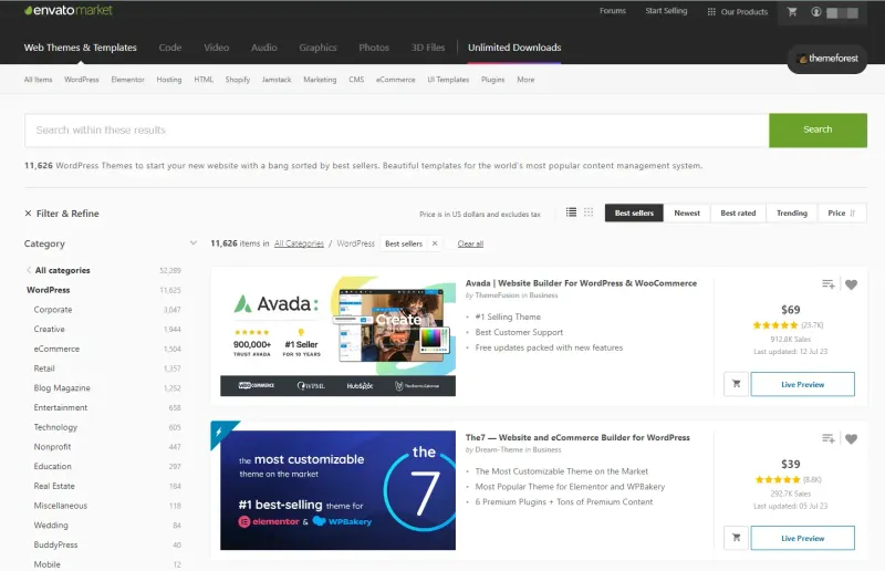 Envato marketのTheme Forest（テーマフォレスト）でWordPressテーマを選ぶときに必ず見る5つのポイント