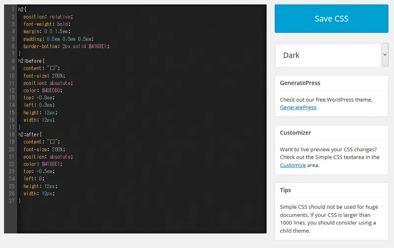 Simple CSS