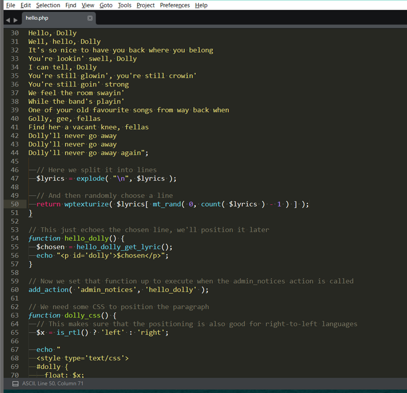 Hello Dollyの歌詞
