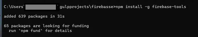 npmでfirebase-tools