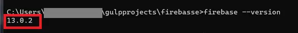 firebase --version