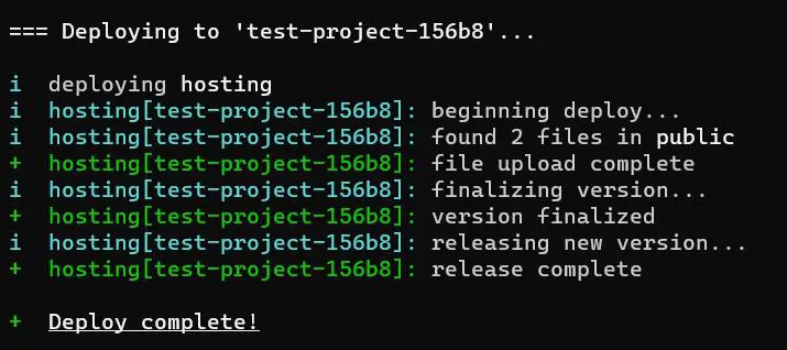 Firebase Deploy