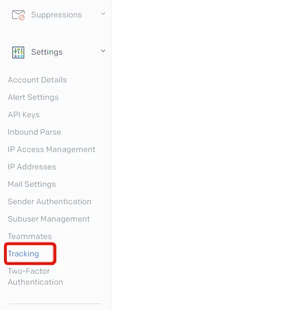 SendGridのトラッキング機能の停止